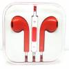 Κόκκινο - Ακουστικά με Μικρόφωνο Handsfree Earpods και Ρυθμιστή Έντασης για iphone Blackberry και Android Κινητά (OEM)